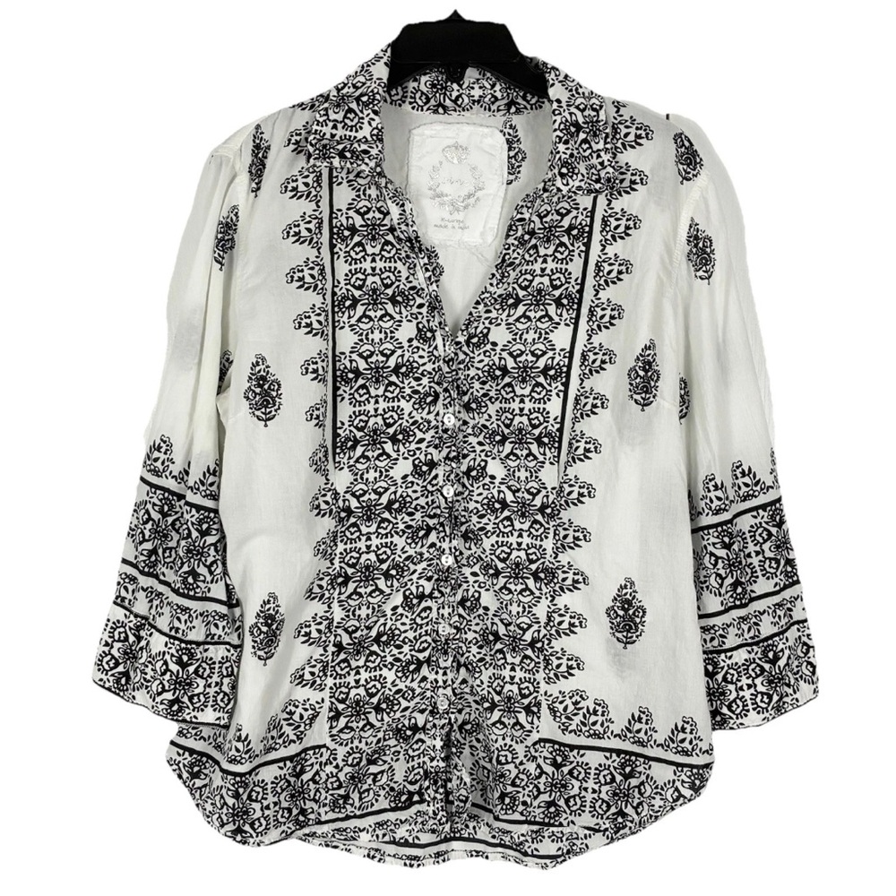 Nwot Cino Sundance Button Up Blouse XL Cotton Boho Indie Retro Chicos